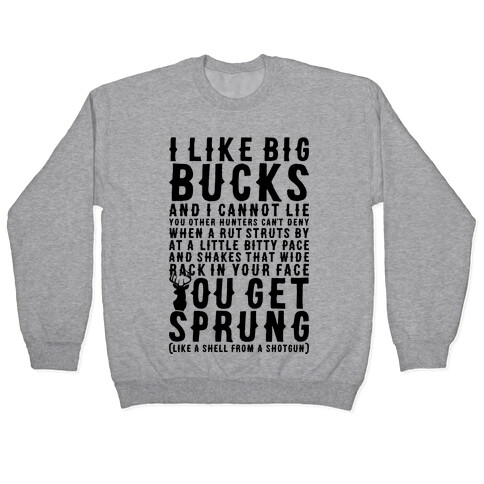 I Like Big Bucks And I Cannot Lie Pullover
