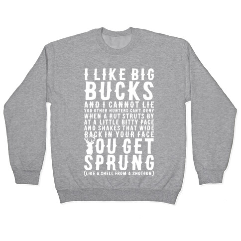 I Like Big Bucks And I Cannot Lie Pullover