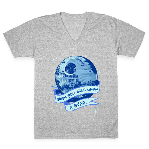 When You Wish Upon A Death Star V-Neck Tee Shirt