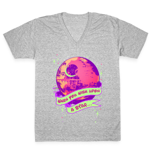 When You Wish Upon A Death Star V-Neck Tee Shirt