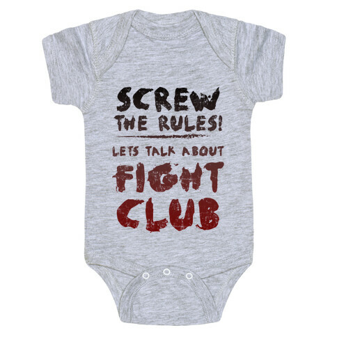 Let's Talk About Fight Club Baby One-Piece