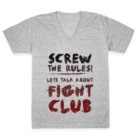 Let's Talk About Fight Club V-Neck Tee Shirt