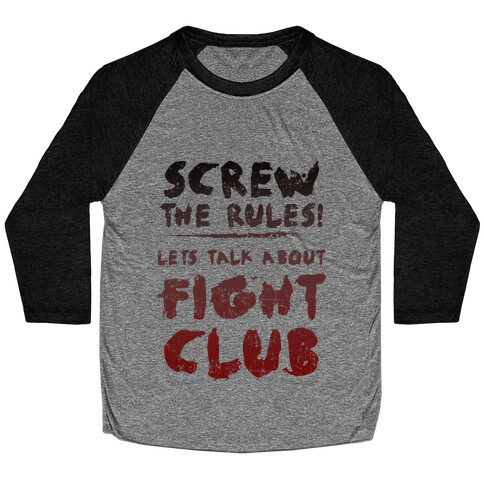 Let's Talk About Fight Club Baseball Tee