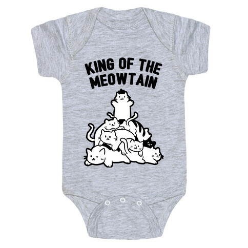 King of the Meowtain Baby One-Piece