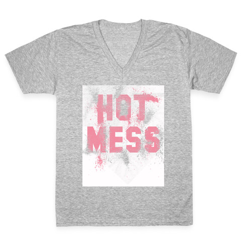 Hot Mess (Vintage) V-Neck Tee Shirt