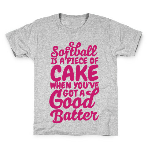 Softball Is a Piece of Cake Kids T-Shirt