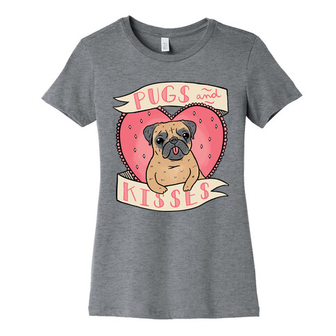 Pugs And Kisses Womens T-Shirt