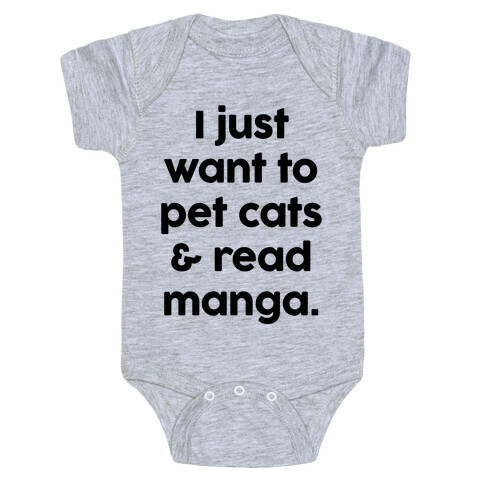 I Just Want To Pet Cats And Read Manga Baby One-Piece