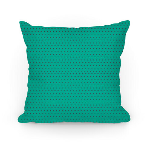 Gray And Teal Triangle Pattern Pillow