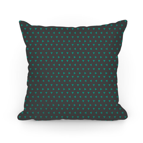 Teal Triangle Pattern Pillow