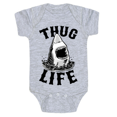 Thug Life Shark Baby One-Piece