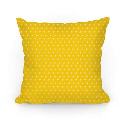 Yellow Triangle Pattern Pillow