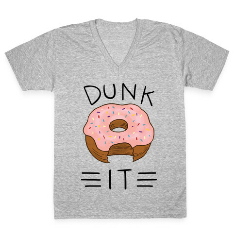 Dunk It (Donut) V-Neck Tee Shirt