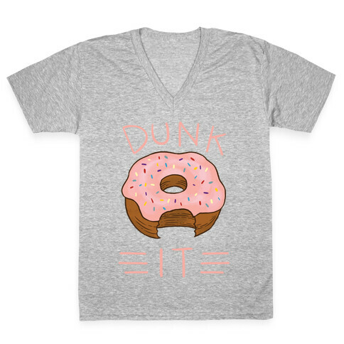 Dunk It (Donut) V-Neck Tee Shirt