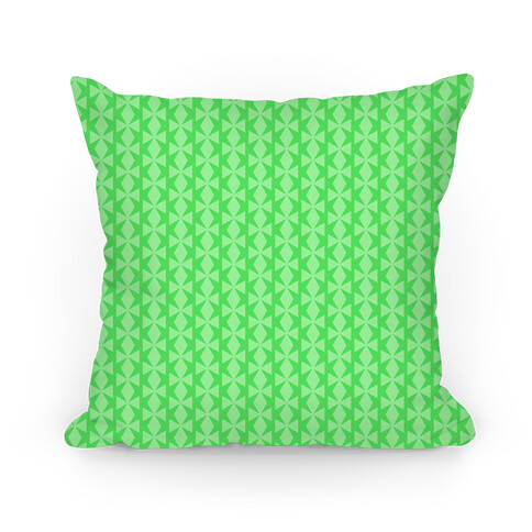 Lime Green Geometric Pattern Pillow