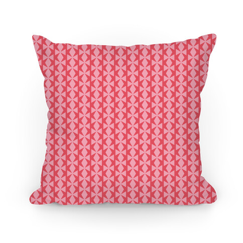 Pink Geometric Pattern Pillow