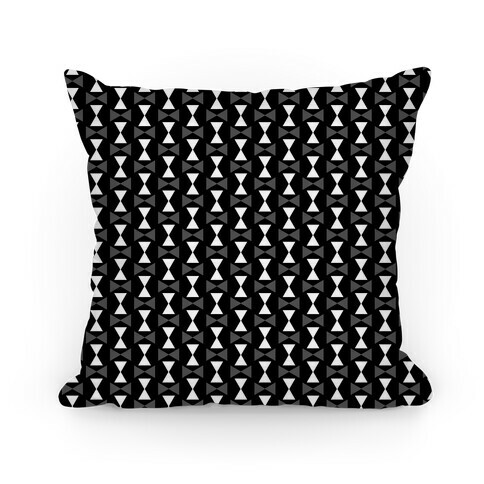 Black and White Geometric Pattern Pillow