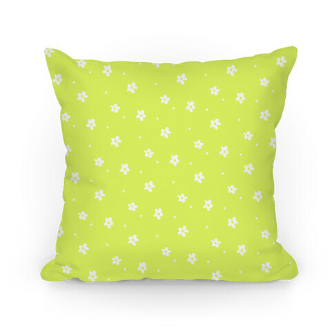 Yellow Dainty Floral Pattern Pillow