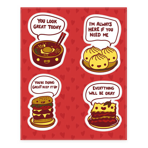 Comfort Food Stickers and Decal Sheet