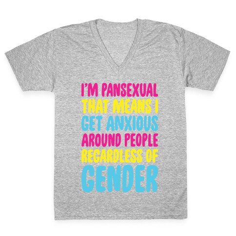 Pansexual Anxiety V-Neck Tee Shirt