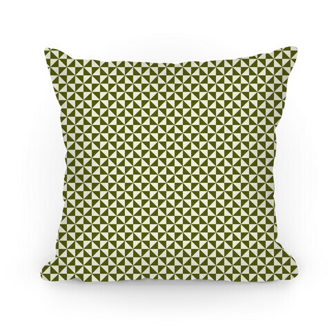 Green Pinwheel Pattern Pillow