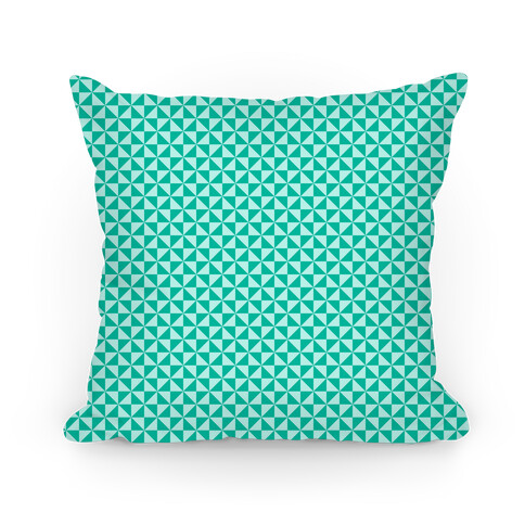 Teal Pinwheel Pattern Pillow