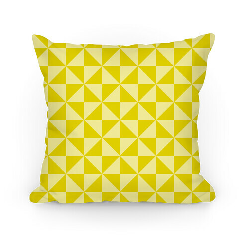 Yellow Large Pinwheel Pattern Pillow