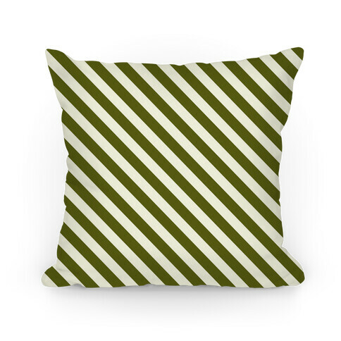 Green Stripe Pattern Pillow