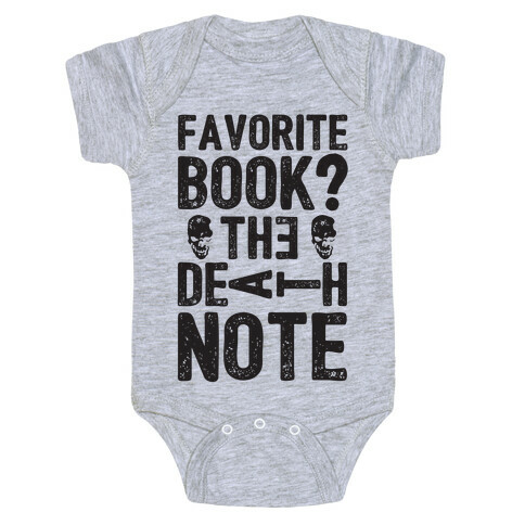 Favorite Book? The Death Note Baby One-Piece