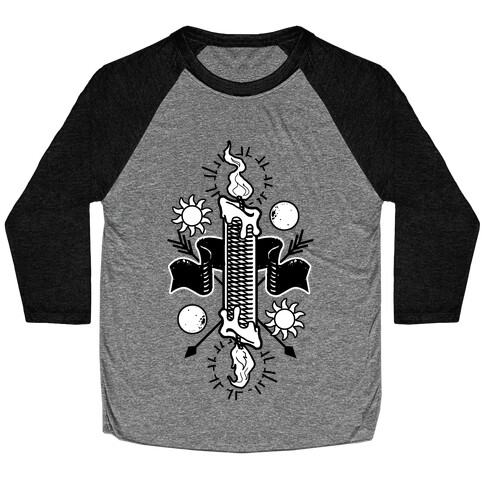 Burning the Candle at Both Ends Baseball Tee