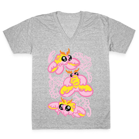 Rosy Maple Moths V-Neck Tee Shirt