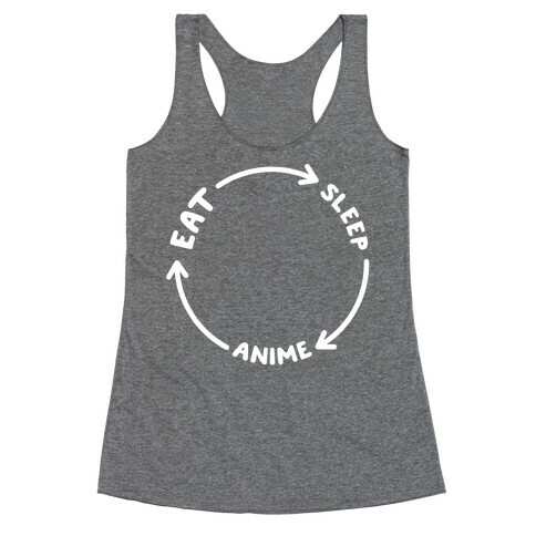 Eat Sleep Anime Repeat Racerback Tank Top