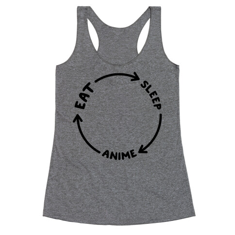 Eat Sleep Anime Repeat Racerback Tank Top