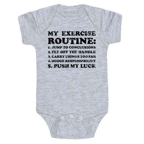My Exercise Routine Baby One-Piece