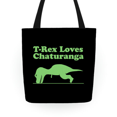 T-Rex Loves Chaturanga Tote