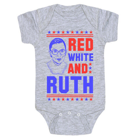 Red White and Ruth Baby One-Piece