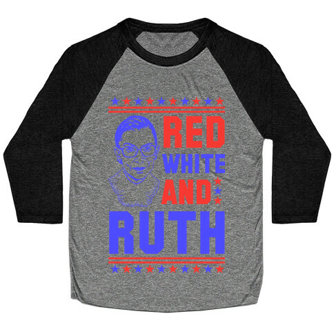 Red White and Ruth Baseball Tee