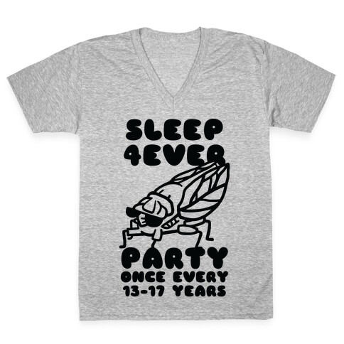 Cicadas Party Hard V-Neck Tee Shirt