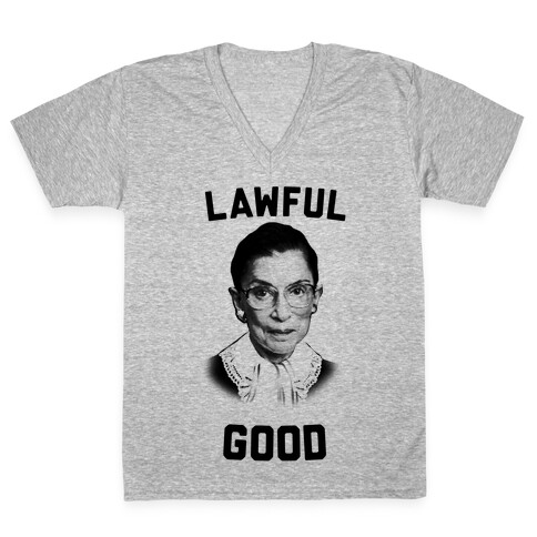 Lawful Good (Ruth Bader Ginsberg) V-Neck Tee Shirt