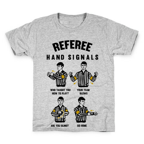 Funny Referee Hand Signals Kids T-Shirt