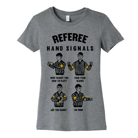 Funny Referee Hand Signals Womens T-Shirt