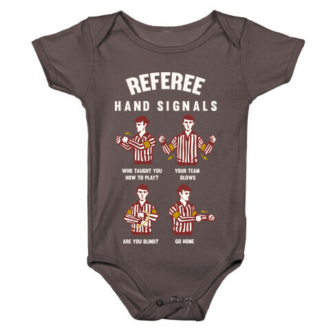 Funny Referee Hand Signals Baby One-Piece