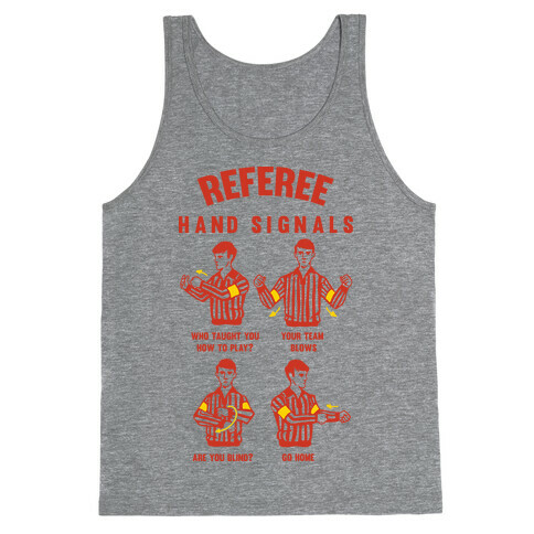 Funny Referee Hand Signals Tank Top