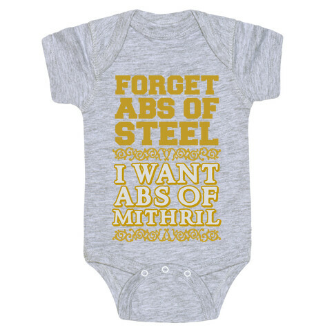 I Want Abs of Mithril Baby One-Piece