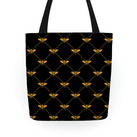 Regal Golden Honeybee Pattern Tote