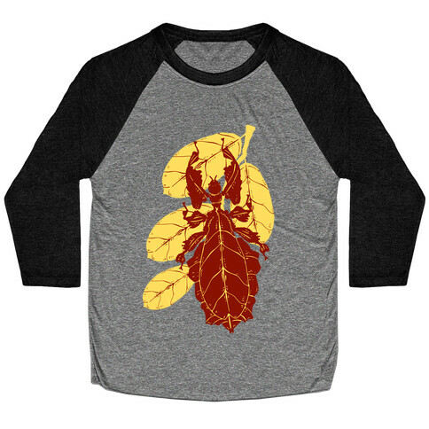 Phylliidae Walking Leaf Baseball Tee