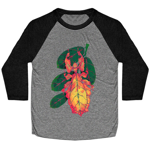 Phylliidae Walking Leaf Baseball Tee