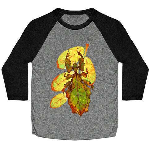 Phylliidae Walking Leaf Baseball Tee