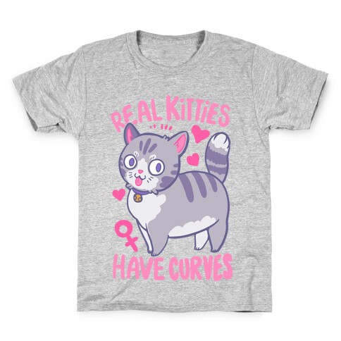 Real Kitties Have Curves Kids T-Shirt