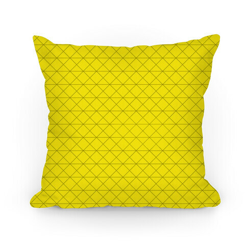Yellow Grid Pattern Pillow